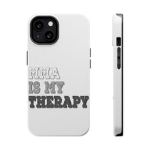 DistinctInk ToughCase for Apple iPhone, Compatible with MagSafe Charging - MMA Is My Therapy