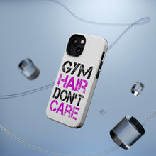 DistinctInk ToughCase for Apple iPhone, Compatible with MagSafe Charging - Gym Hair Don't Care