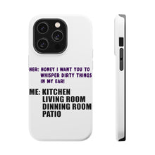 DistinctInk ToughCase for Apple iPhone, Compatible with MagSafe Charging - Whisper Dirty Things In My Ear Marriage