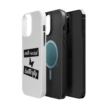 DistinctInk ToughCase for Apple iPhone, Compatible with MagSafe Charging - Anti-Social Butterfly