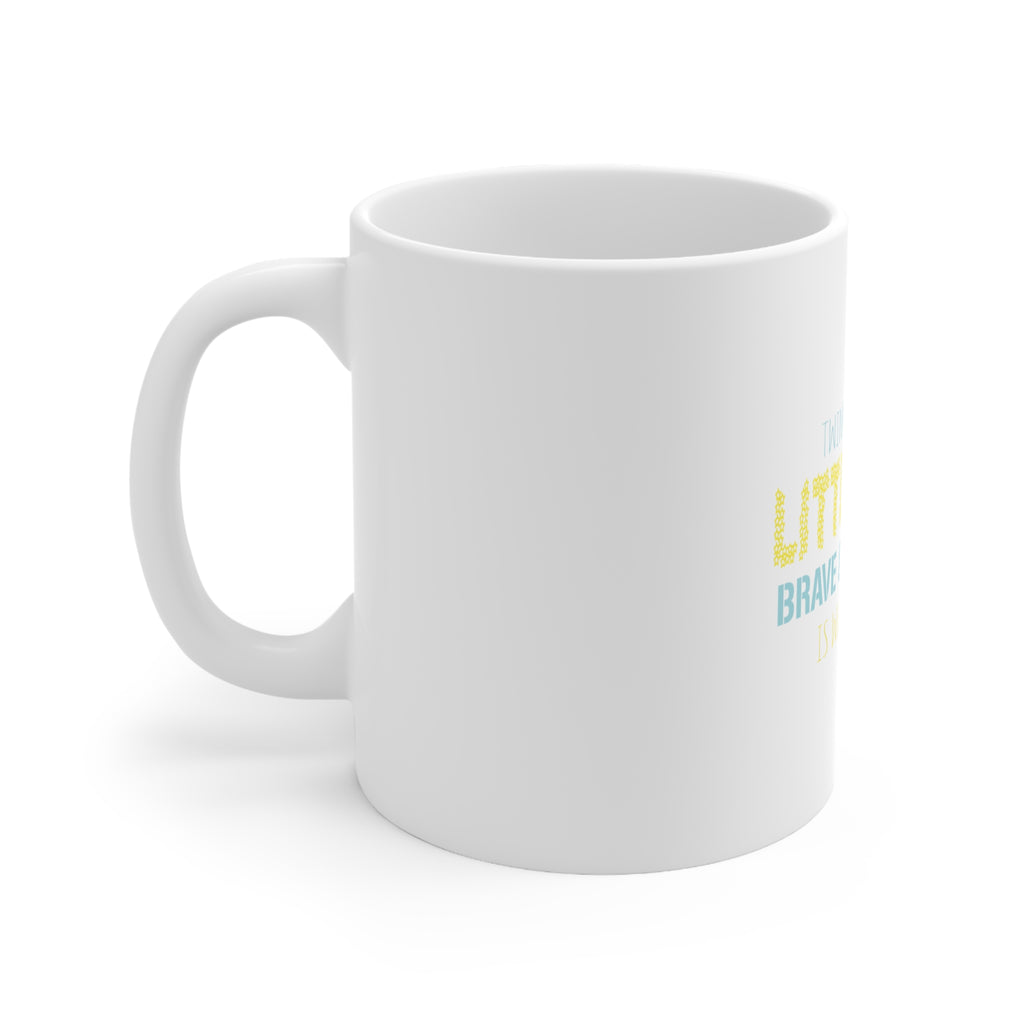 Glossy White Coffee / Tea Mug - Twinkle Little Star Brave & Beautiful You Are, view 2