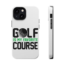 DistinctInk ToughCase for Apple iPhone, Compatible with MagSafe Charging - Golf Is MY Favorite Course