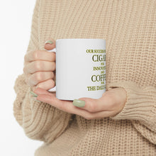 DistinctInk Glossy White Coffee / Tea Mug - Success Formula - Cigars & Coffee
