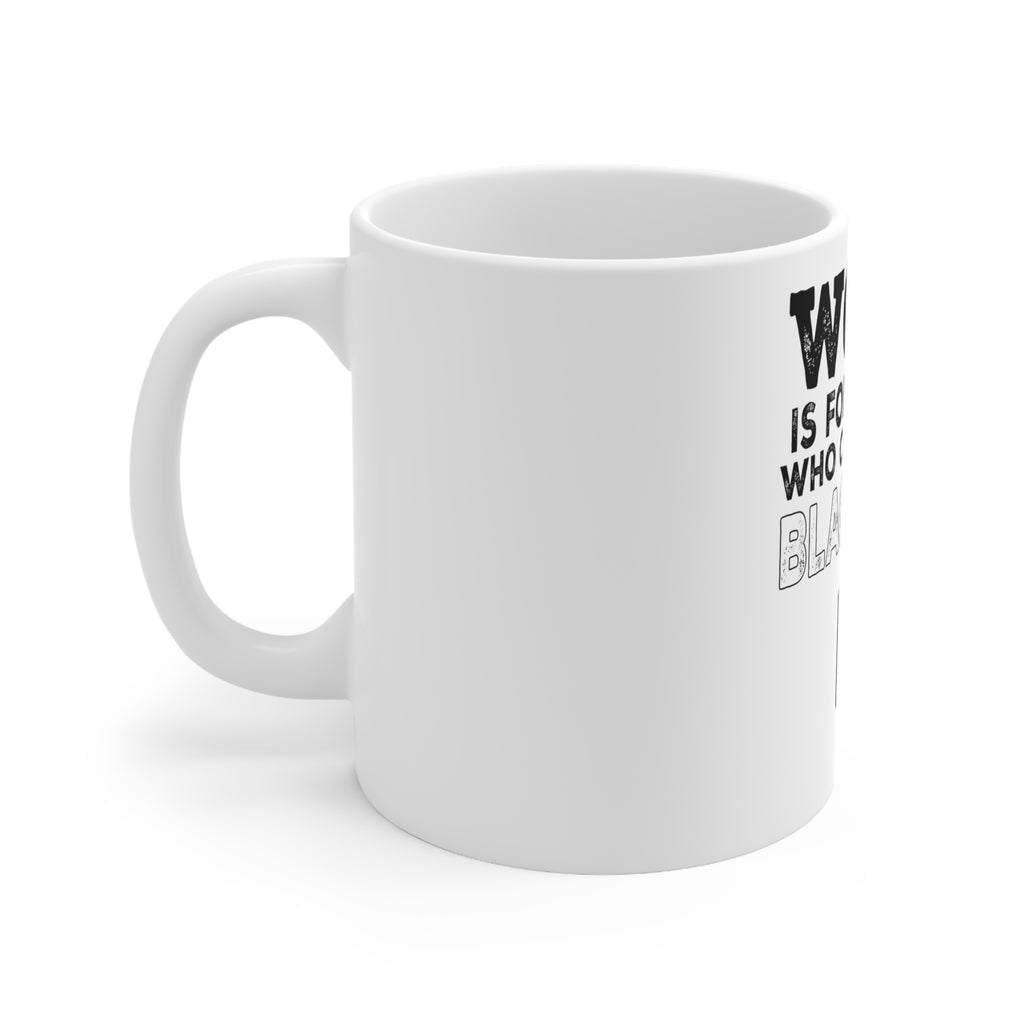 Glossy White Coffee / Tea Mug - Work is for People Who Can't Play Blackjack, view 2