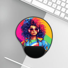 DistinctInk Mouse Pad with Wrist Rest  with Living a Full Life Design for LGBTQ+ Pride