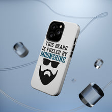 DistinctInk ToughCase for Apple iPhone, Compatible with MagSafe Charging - This Beard is Fueled by Moonshine