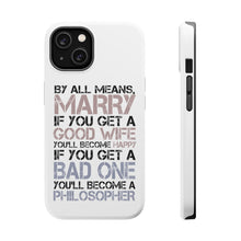 DistinctInk ToughCase for Apple iPhone, Compatible with MagSafe Charging - Marry - Good Wife Become Happy