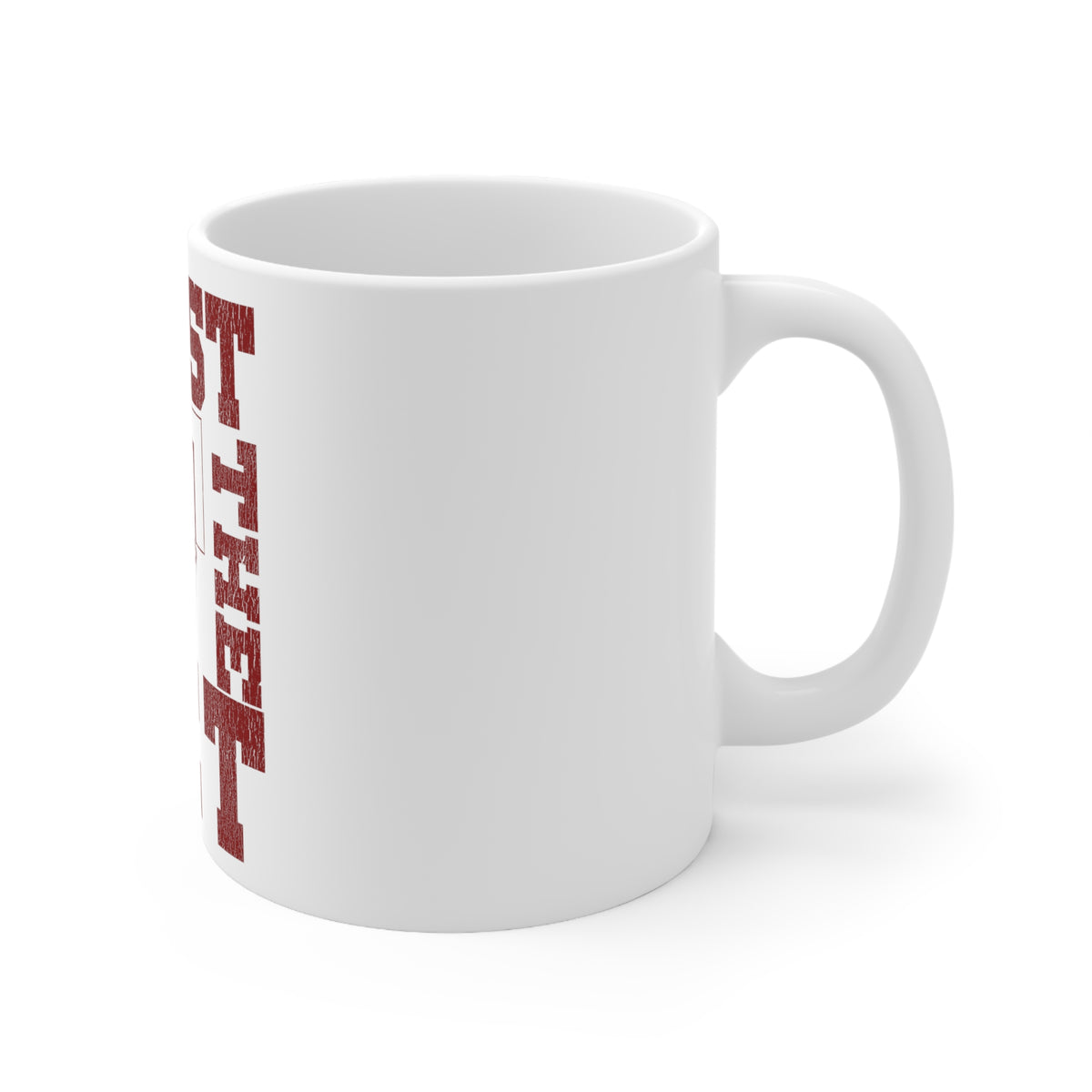 Glossy White Coffee / Tea Mug - Quest For The Net Basketball, view 3