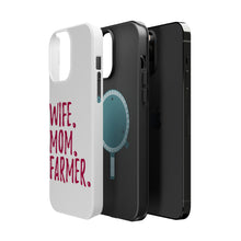 DistinctInk ToughCase for Apple iPhone, Compatible with MagSafe Charging - Wife. Mom. Farmer.