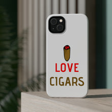 DistinctInk ToughCase for Apple iPhone, Compatible with MagSafe Charging - I Love Cigars