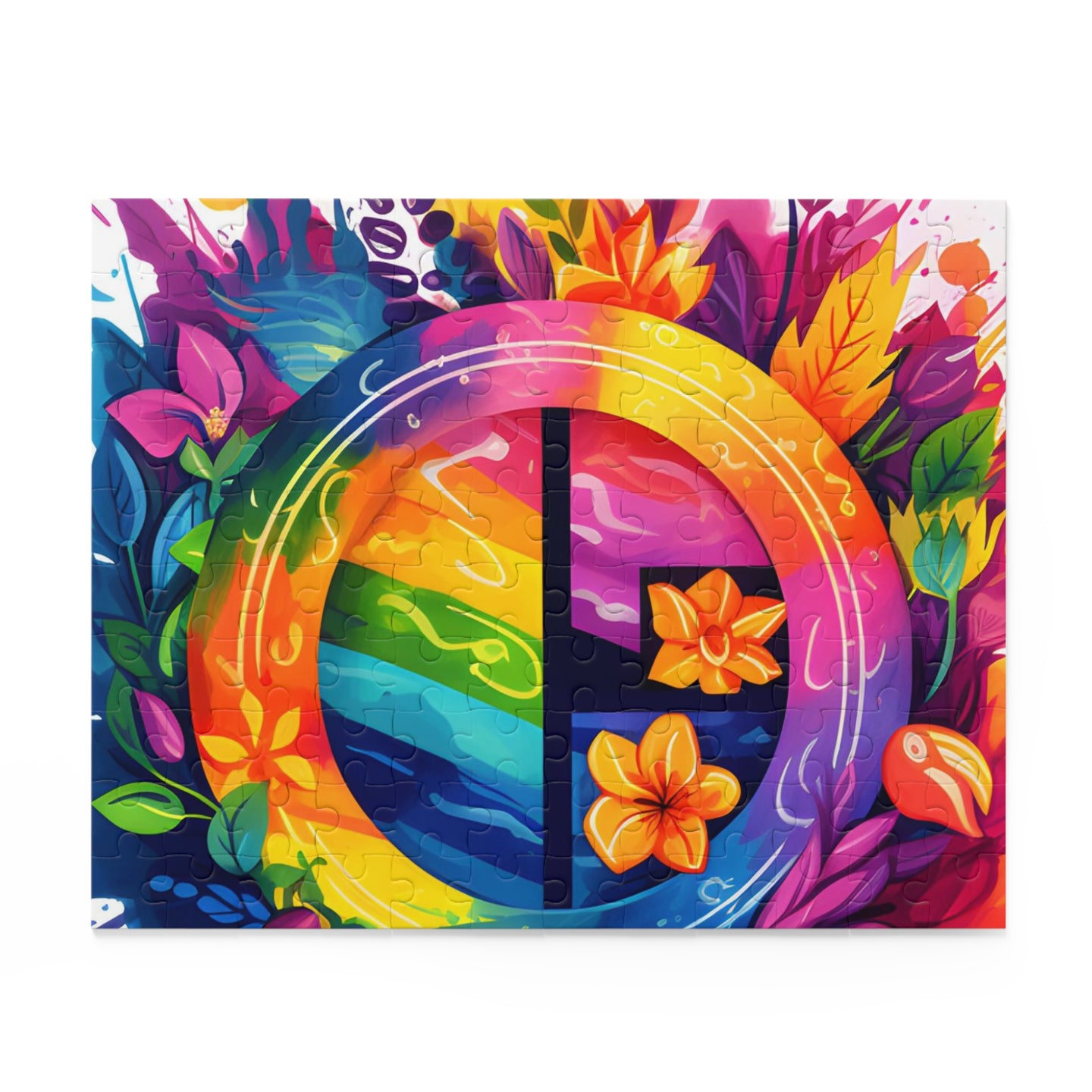 DistinctInk Jigsaw Puzzle with The Road to Fulfillment Design for LGBTQ+ Pride