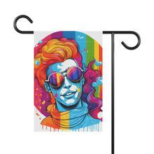 DistinctInk Garden & House Banner Flag with Leading with Courage and Grace Design for LGBTQ+ Pride