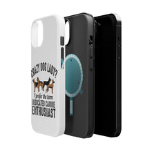 DistinctInk ToughCase for Apple iPhone, Compatible with MagSafe Charging - Crazy Dog Lady? Canine Enthusiast