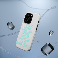 DistinctInk ToughCase for Apple iPhone, Compatible with MagSafe Charging - I Talk To Myself Fishing Need Expert Advice