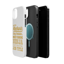 DistinctInk ToughCase for Apple iPhone, Compatible with MagSafe Charging - Auto Mechanic Multi Tasking Ninja