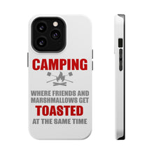 DistinctInk ToughCase for Apple iPhone, Compatible with MagSafe Charging - Camping - Friends & Marshmallows Get Toasted