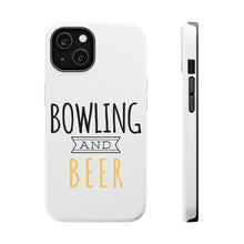 DistinctInk ToughCase for Apple iPhone, Compatible with MagSafe Charging - Bowling and Beer