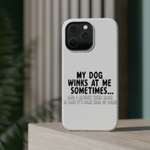 DistinctInk ToughCase for Apple iPhone, Compatible with MagSafe Charging - My Dog Winks at Me Sometimes