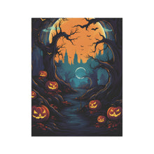 DistinctInk Garden & House Banner / Flag with Haunted Evening Nightmare Design for Halloween