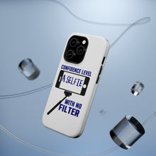 DistinctInk ToughCase for Apple iPhone, Compatible with MagSafe Charging - Confidence Level Selfie with No Filter