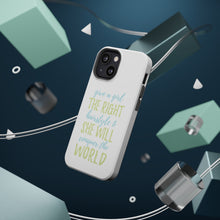 DistinctInk ToughCase for Apple iPhone, Compatible with MagSafe Charging - Girls With Right Hairstyle Will Conquer the World