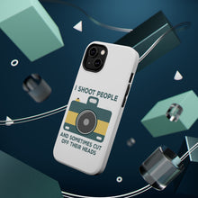 DistinctInk ToughCase for Apple iPhone, Compatible with MagSafe Charging - I Shoot People - Photography