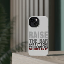DistinctInk ToughCase for Apple iPhone, Compatible with MagSafe Charging - Raise the Bar And Put Some Heave Weights On