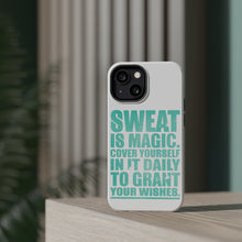 DistinctInk ToughCase for Apple iPhone, Compatible with MagSafe Charging - Sweat is Magic Cover Yourself Daily Grand Wishes