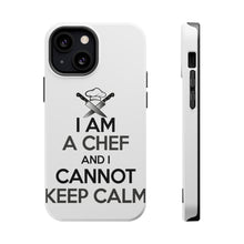 DistinctInk ToughCase for Apple iPhone, Compatible with MagSafe Charging - I Am the Chef Cannot Keep Calm