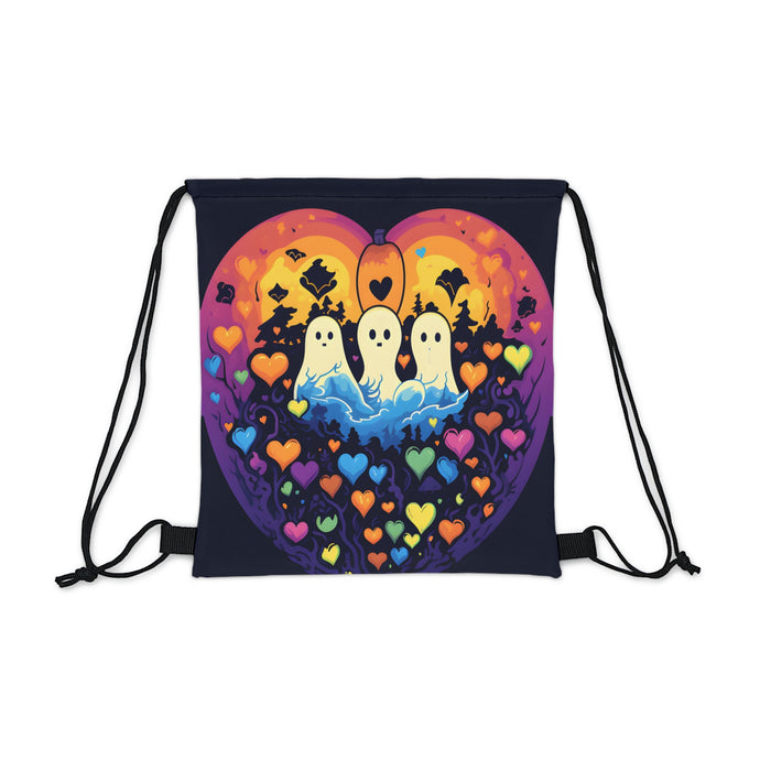 DistinctInk Drawstring Bag Backpack with A Life Of Adventure Design for Halloween  LGBTQ+ Pride