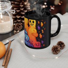 DistinctInk Black Coffee Mug - Finding Your Purpose in Life for Halloween LGBTQ+ Pride