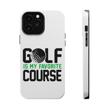 DistinctInk ToughCase for Apple iPhone, Compatible with MagSafe Charging - Golf Is MY Favorite Course