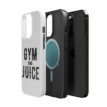 DistinctInk ToughCase for Apple iPhone, Compatible with MagSafe Charging - Gym And Juice