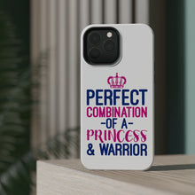 DistinctInk ToughCase for Apple iPhone, Compatible with MagSafe Charging - Perfect Combination of Princess & Warrior