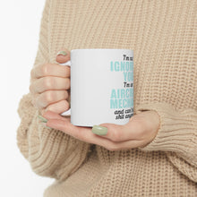 DistinctInk Glossy White Coffee / Tea Mug - I'm Not Ignoring You Aircraft Mechanic Can't Hear