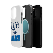 DistinctInk ToughCase for Apple iPhone, Compatible with MagSafe Charging - Life's a Beach