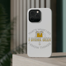 DistinctInk ToughCase for Apple iPhone, Compatible with MagSafe Charging - I Drink Beer & I Know Things