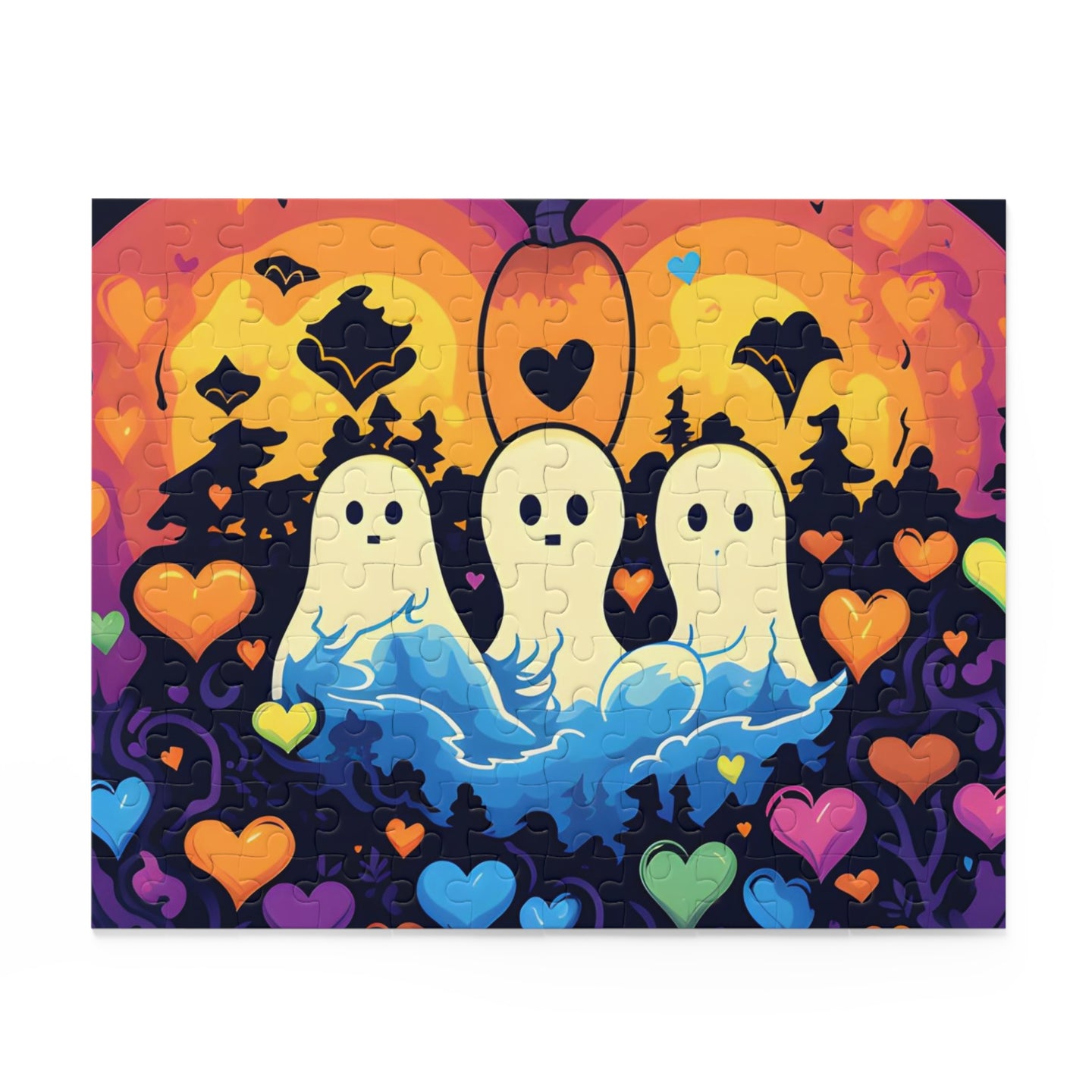 DistinctInk Jigsaw Puzzle with A Life Of Adventure Design for Halloween  LGBTQ+ Pride