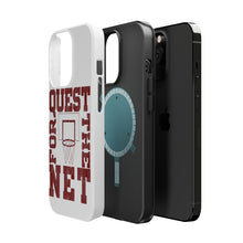 DistinctInk ToughCase for Apple iPhone, Compatible with MagSafe Charging - Quest For The Net Basketball