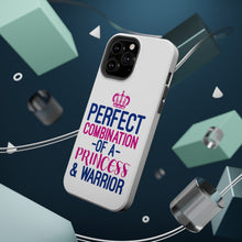 DistinctInk ToughCase for Apple iPhone, Compatible with MagSafe Charging - Perfect Combination of Princess & Warrior