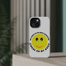 DistinctInk ToughCase for Apple iPhone, Compatible with MagSafe Charging - My Smile Most Beautiful Curve on My Body