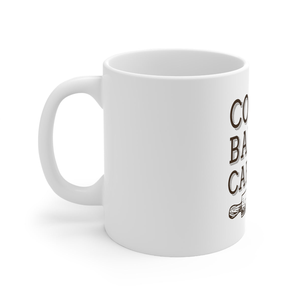 Glossy White Coffee / Tea Mug - Cookie Baking Captain Rolling Pin, view 2