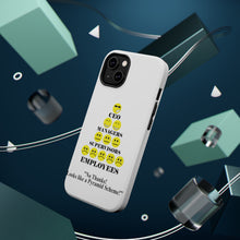 DistinctInk ToughCase for Apple iPhone, Compatible with MagSafe Charging - No Thanks Looks Like a Pyramid Scheme