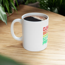 DistinctInk Glossy White Coffee / Tea Mug - Gamers; Because Somebody Has to Save Princess