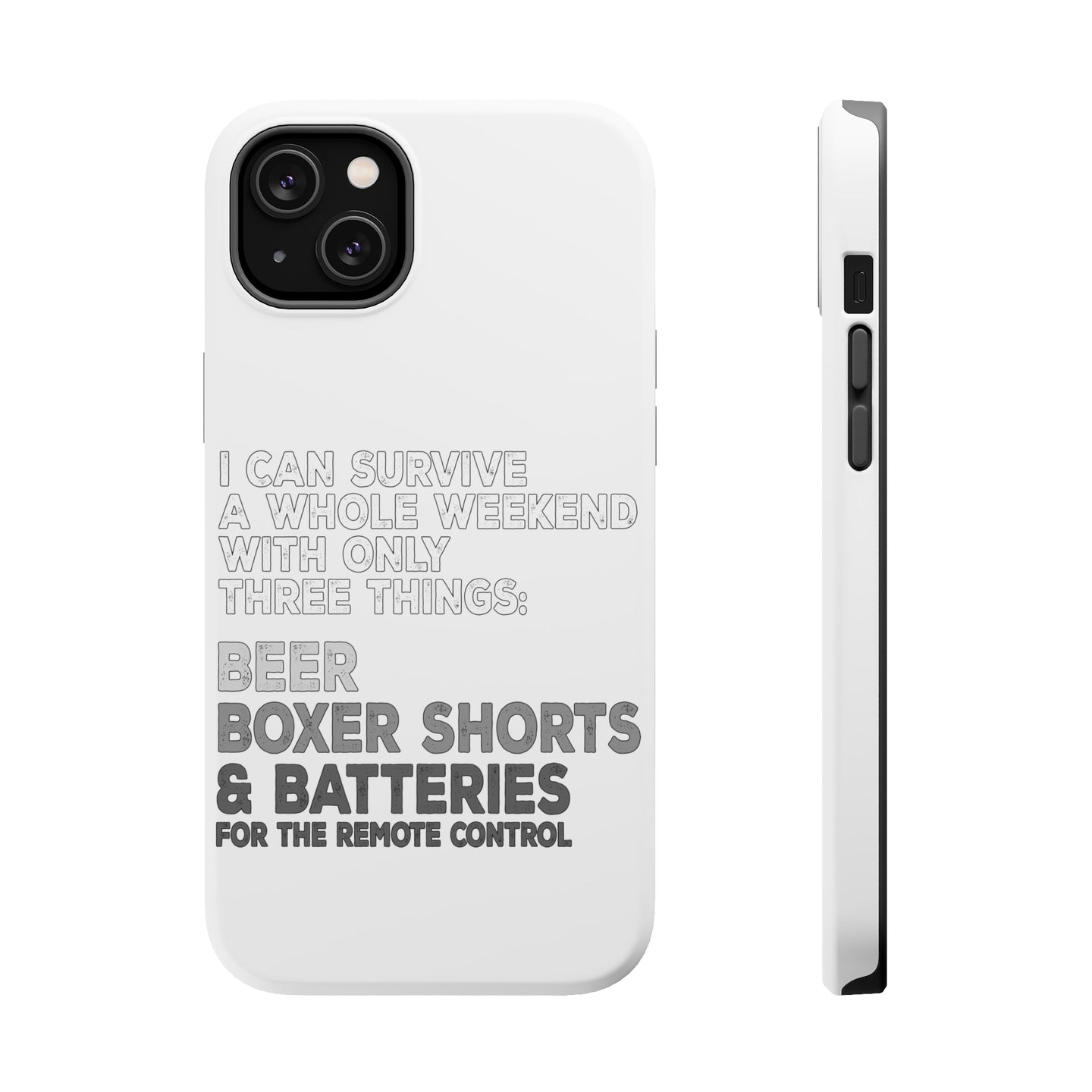 DistinctInk ToughCase for Apple iPhone, Compatible with MagSafe Charging - Can Survive with Only Beer Boxers Batteries