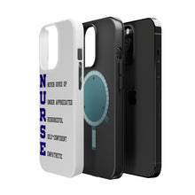 DistinctInk ToughCase for Apple iPhone, Compatible with MagSafe Charging - Nurse Never Gives Up
