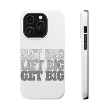 DistinctInk ToughCase for Apple iPhone, Compatible with MagSafe Charging - Eat Big Lift Big Get Big