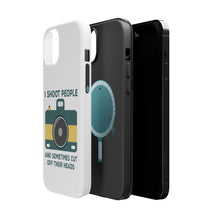 DistinctInk ToughCase for Apple iPhone, Compatible with MagSafe Charging - I Shoot People - Photography