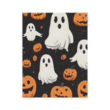 DistinctInk Garden & House Banner / Flag with Ghost Skeleton Pumpkin Cartoon Design for Halloween