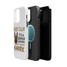 DistinctInk ToughCase for Apple iPhone, Compatible with MagSafe Charging - Keep Calm - It's a German Shepherd
